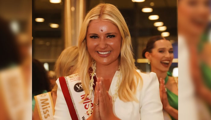 Miss England Mila Maggie seen in this image. — Facebook@milla.moo13/File