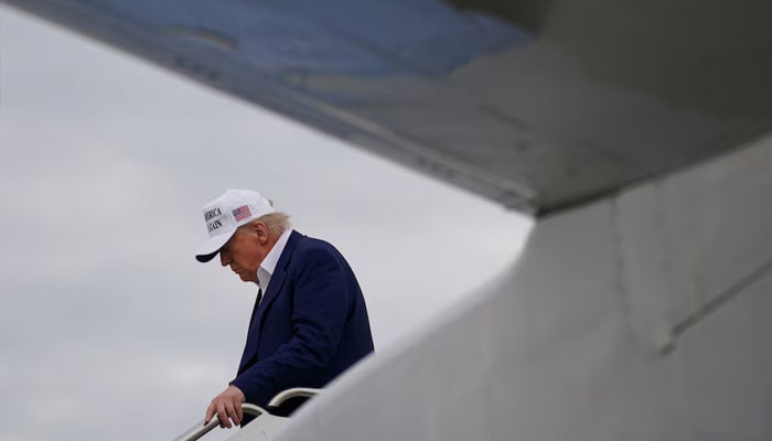 US President Donald Trump disembarks Air Force One as he arrives at Joint Base Andrews, Maryland, US, May 25, 2025.—Reuters