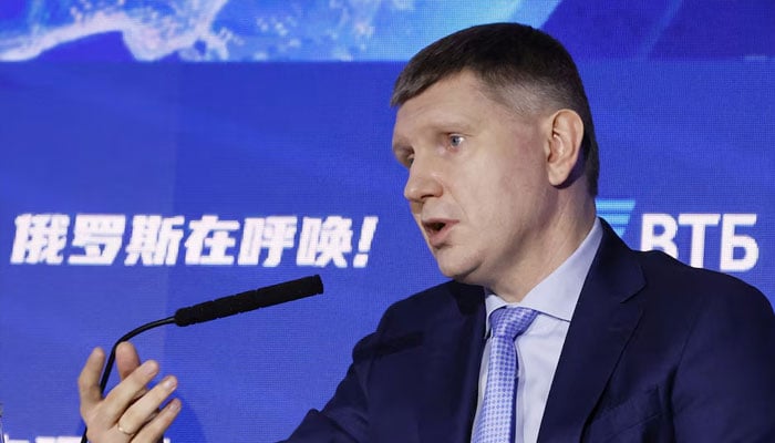 Minister of Economic Development of the Russian Federation Maxim Reshetnikov attends a plenary session of the VTB Investment Forum Russia Calling in Moscow, Russia December 4, 2024.—Reuters