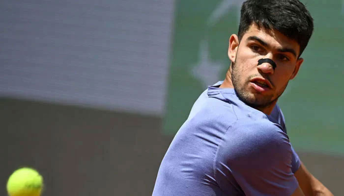 Carlos Alcaraz in action at the Italian Open. — AFP/File