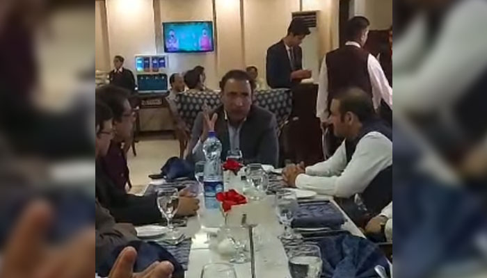 Regional Officer of the newly-established CCD in Lahore SP Aftab Ahmad Phularwan addressing a session titled Guarding Society Against Crimes, organised by the NVTT at local hotel on May 25, 2025. — Screengrab via Facebook@ahsanzia1556