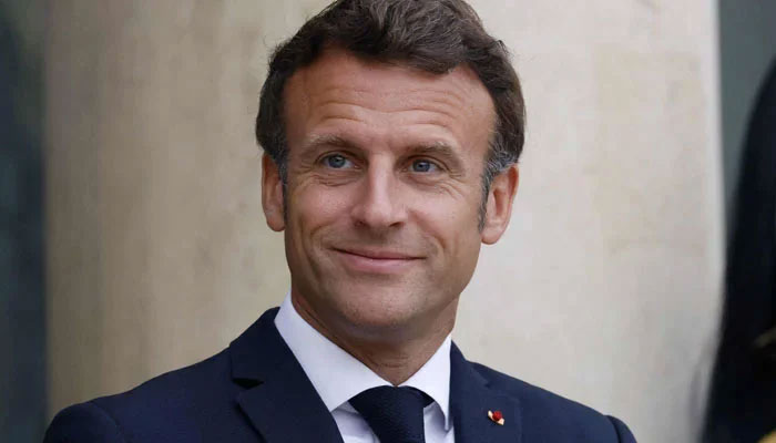Frances President Emmanuel Macron gestures prior a meeting with Egypts President at the Elysee Palace in Paris on July 22, 2022.—AFP
