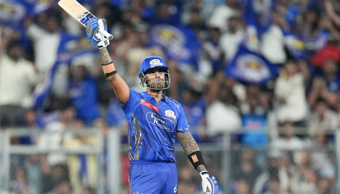 Mumbai Indians’ Suryakumar Yadav remained unbeaten on 73 off 43 balls during the IPL 2025 match against Delhi Capitals in Mumbai on May 21, 2025. — BCCI