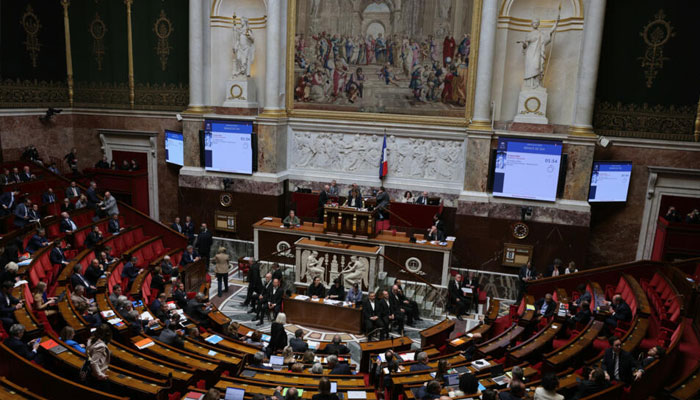 A photo showing lawmakers listening to French Prime Minister Francois Bayrou deliver his general policy speech on January 14, 2025 at the National Assembly in Paris. —AFP/File