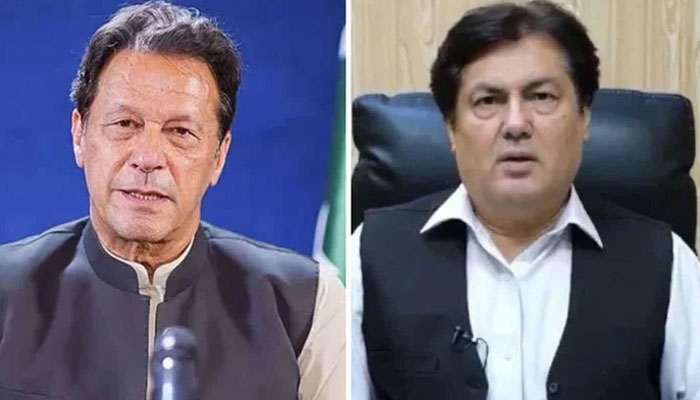 This collage shows PTI founder Imran Khan (left) and Adviser to the Chief Minister on Information Barrister Muhammad Ali Saif  (right). — Instagram@PTI/X@BaristerDrSaif/File