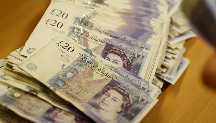 British Pound Sterling banknotes are seen at the Money Service Austria companys headquarters in Vienna, Austria, November 16, 2017. — Reuters