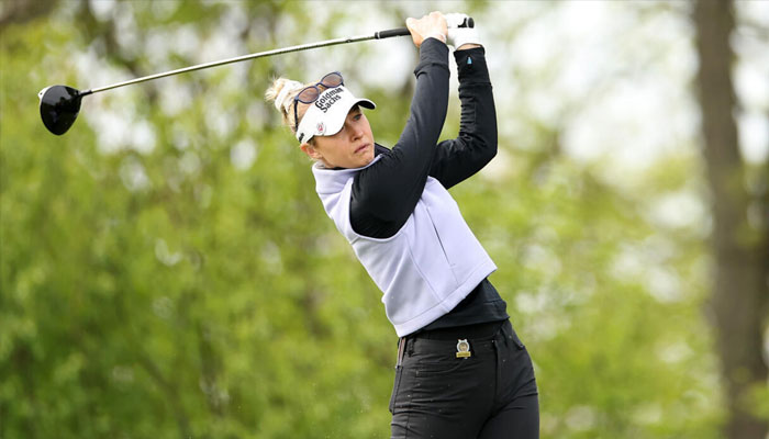 Top-ranked Nelly Korda of the United States hits a tee shot during a practice round at Erin Hills for the US Womens Open. —AFP/File