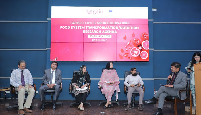 Participants speaks during a high-level national consultative session on Priorities and Pathways: Developing a National Food Security and Nutrition Research Agenda for Pakistan on May 29, 2025. — Facebook@gainhealthpakistan