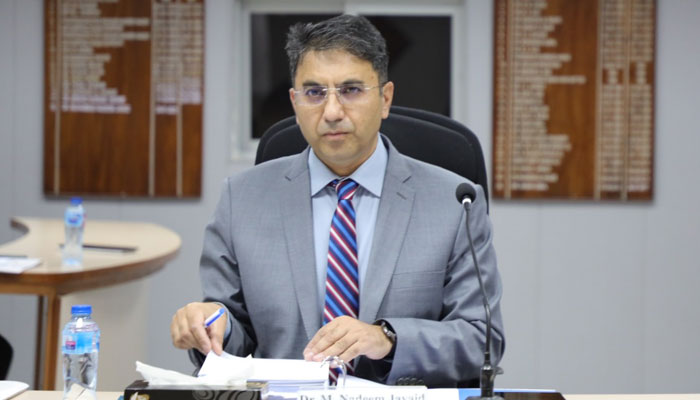Dr Nadeem Javaid, Vice-Chancellor, Pakistan Institute of Development Economics (PIDE) looks on during a session on May 8, 2025. — Facebook@PIDEIslamabad