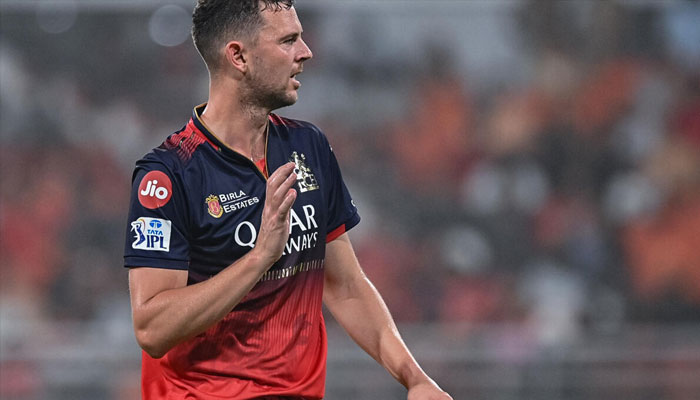 Josh Hazlewood seen playing for Royal Challengers Bengalore in the IPL. — AFP/File