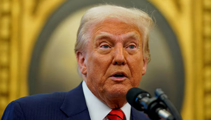US President Donald Trump a the swearing-in ceremony for Administrator of the Centers for Medicare and Medicaid Services Mehmet Oz in the Oval Office in Washington, DC, US, April 18, 2025. — Reuters