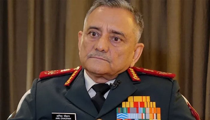 Indias Chief of Defence Staff General Anil Chauhan speaks to Reuters in Singapore, May 31, 2025 . —Reuters