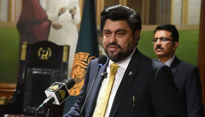 Sindh Governor Kamran Khan Tessori addresses an event on May 30, 2025. — Facebook@TeamKTessori