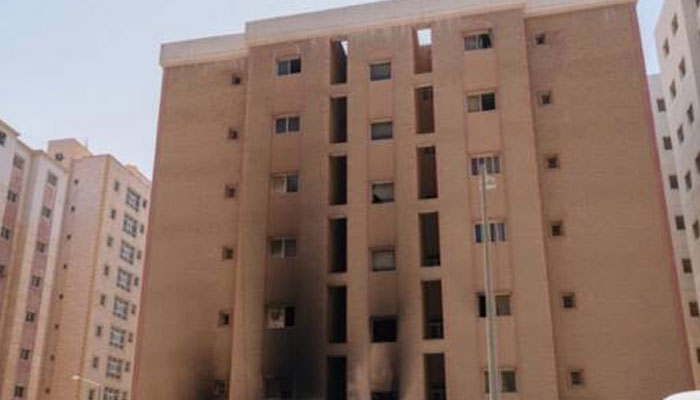 Aftermath of a building that caught fire in 2024 in Kuwait. —AFP/File