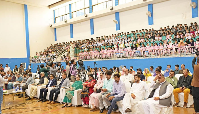 Guests seen at the Islamabad Sports Complex.— Facebook@mohyuddin.ahmad/File