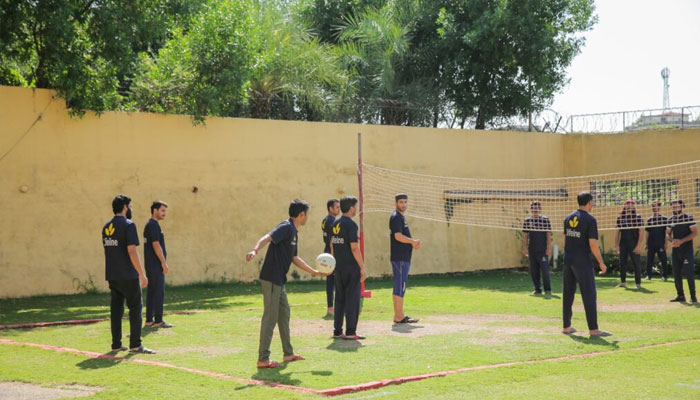 People playing volleyball at a rehabilitation center.— lifelinerehabs.com/File