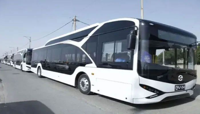 Electric Buses seen in the image. — APP/File
