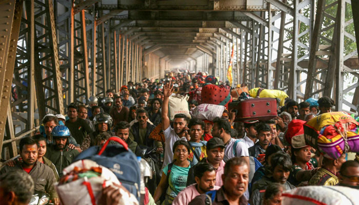 A view of a crowded railway station in India. —AFP/File