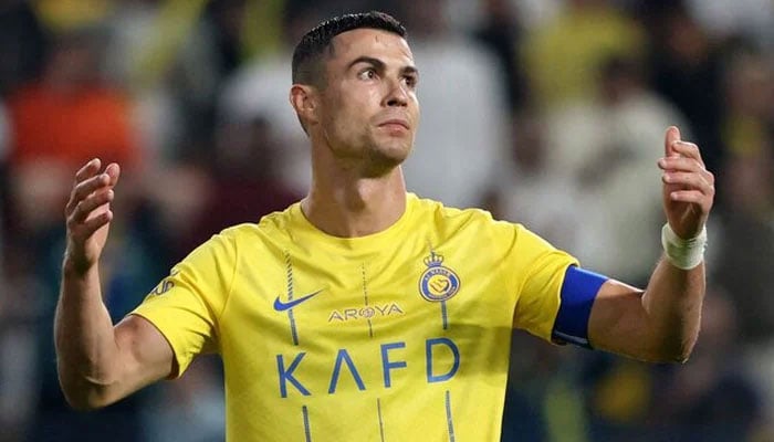 Soccer Football - Saudi Pro League - Al Nassr v Al Okhdood - Al-Awwal Park, Riyadh, Saudi Arabia - November 24, 2023 Al Nassrs Cristiano Ronaldo reacts. — Reuters