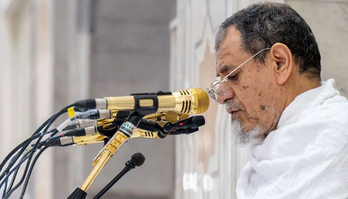 Imam-e-Kaab Sheikh Saleh bin Abdullah bin Humaid delivers Hajj sermon on June 5, 2025. — SPA