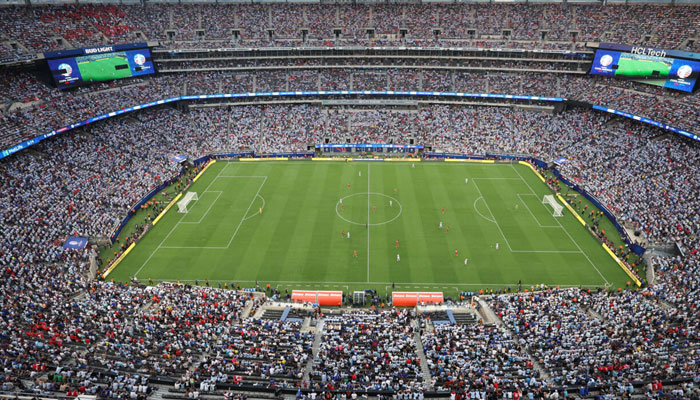 The MetLife Stadium in New Jersey will host the World Cup final next year, the climax of the largest and most complex edition of the finals ever staged.— AFP/File