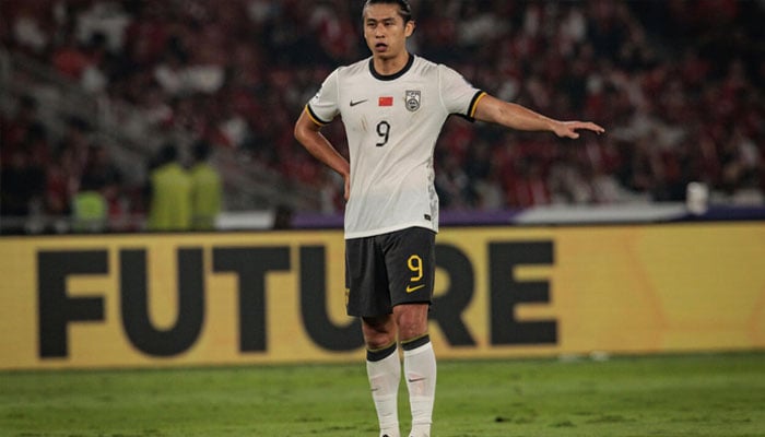 China forward Zhang Yuning during the defeat in Jakarta. — AFP/File