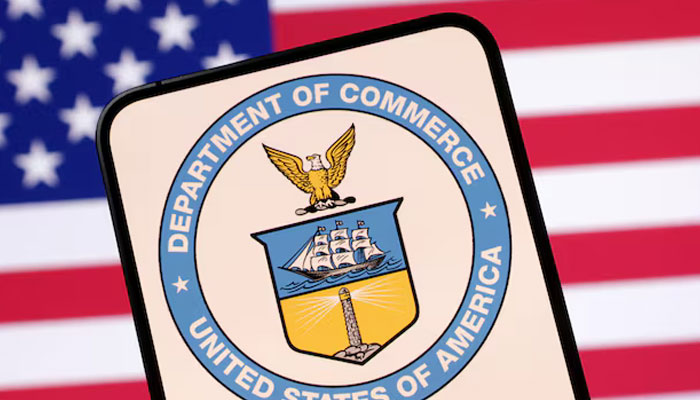 United States Department of Commerce logo and US flag are seen in this illustration taken April 23, 2025. — Reuters