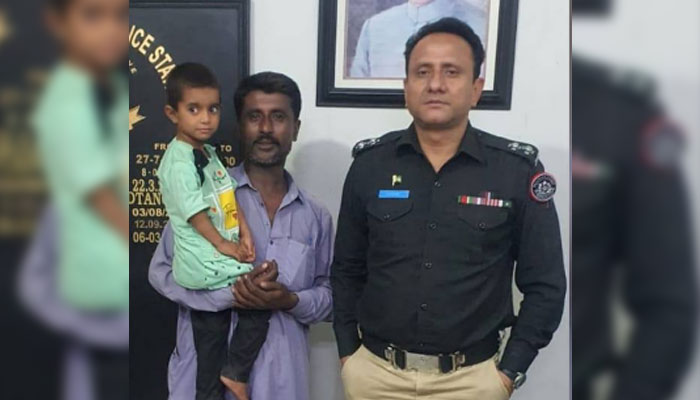 A five-year-old rescued girl is seen in this image, released on June 10, 2025. — Facebook@KarachiPoliceOfficial
