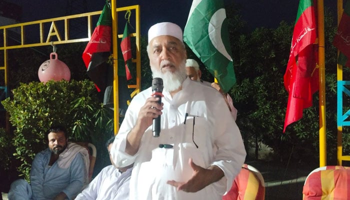 Provincial Minister for Agriculture Sajjad Barakwal speaks at a gathering on June 9, 2025. — Facebook@Major Sajjad Barakwal