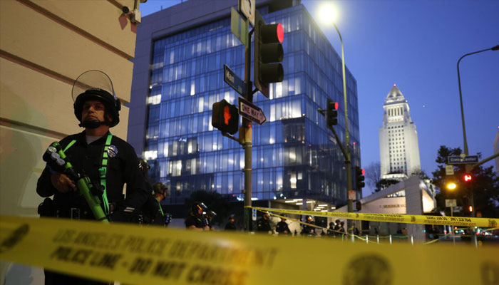 Policeman stands alert. —AFP/File