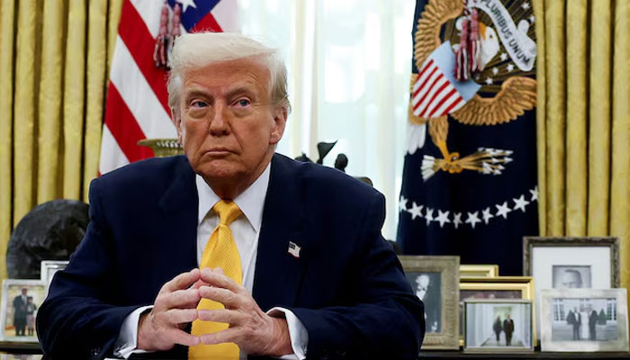 US President Donald Trump sits in the Oval Office of the White House in Washington, DC, US, March 7, 2025.—Reuters