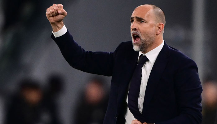 Juventus Croatian coach Igor Tudor reacts at the end of the Italian Serie A football match between Juventus and Lecce at the Juventus Stadium in Turin on April 12, 2025. — AFP