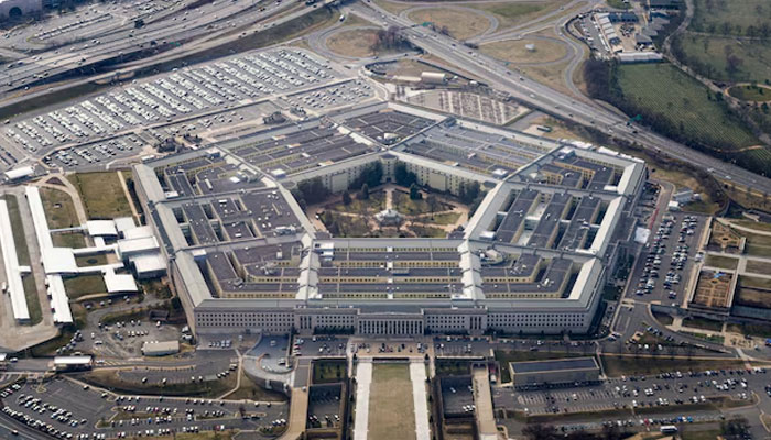 The Pentagon is seen from the air in Washington, U.S., March 3, 2022. — Reuters