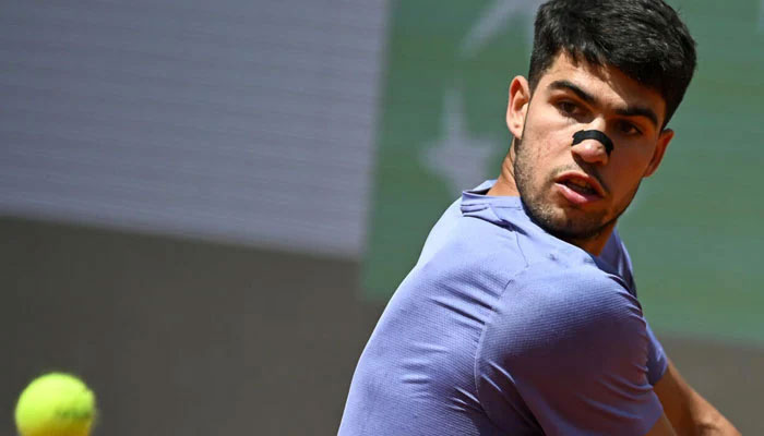 Carlos Alcaraz in action at the Italian Open. — AFP/File
