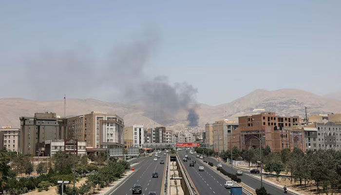 Smoke rises following what Iran says was an Israeli attack on Sharan Oil depot in Tehran, Iran, June 16, 2025. —Reuters