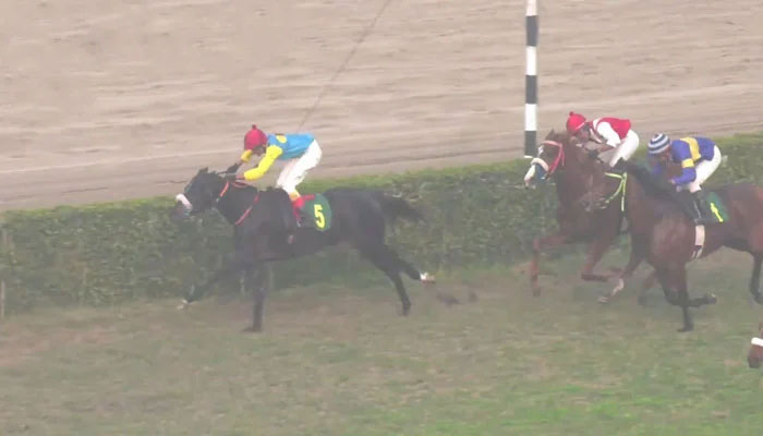This still shows competitors during a race on January 7, 2024. — YouTube@Lahore Race Club/Screengrab