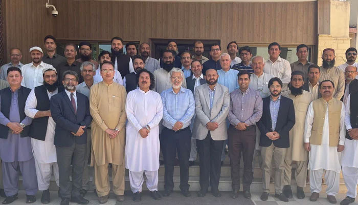 Federation of All Pakistan Universities Academic Staff Association members seen in this image.— Facebook@FAPUASA2024-25/File