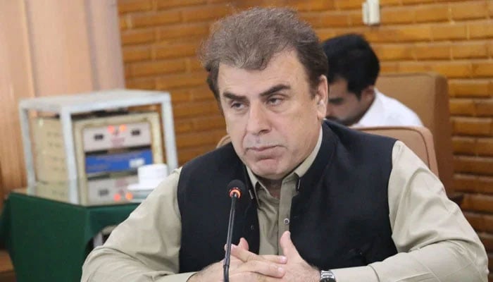 Commissioner of Peshawar Riaz Khan Mahsud chairs a meeting on August 6, 2024. — Facebook@Commissioner Peshawar Division, Peshawar