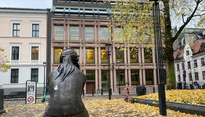 Norways central bank exterior is pictured in Olso, November 3, 2022.—Reuters