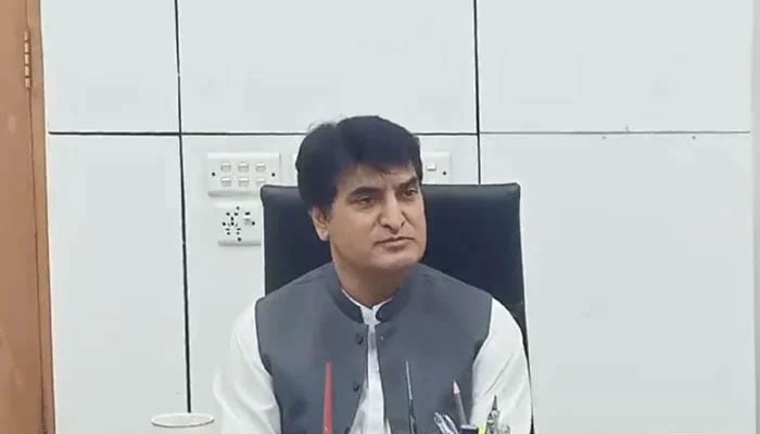 Secretary HUD&PHD Noorul Amin Mengal looks on during a meeting on May 13, 2024. — Facebook@Noor ul amin Mengal