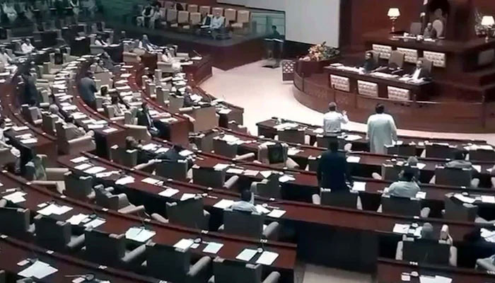 A view of the Sindh Assembly floor during a session on June 17, 2025. — PPI