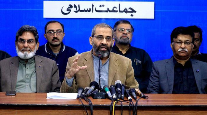 JI stages demo outside PA against denying Karachi its due share in budget
