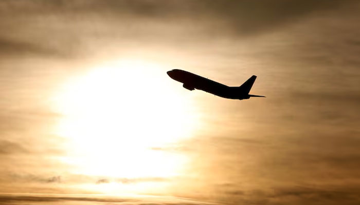 A plane is seen during sunrise at the international airport in Munich, Germany, January 9, 2018. —Reuters