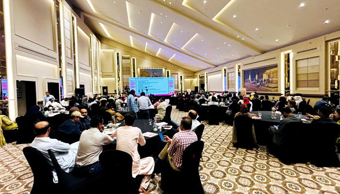 Participants attending the provincial conference on climate change and disaster resilience, held in Karachi on June, 23, 2025. —Facebook@naveed.bhutto.5