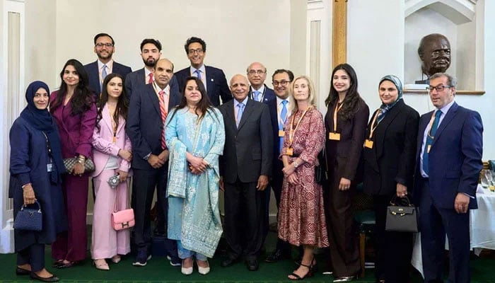 British Pakistani billionaire and philanthropist Sir Anwar Pervez pose for a photo as he attends Their Majesties for tea at the Royal Box at the Royal Ascot Races. — Reporter