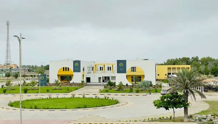 This image shows a general view of the LUAMS building in Lasbela. &mdash;LUAMS website/File