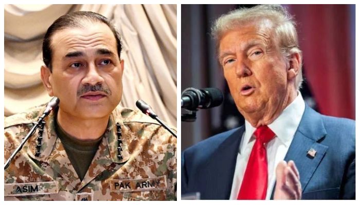 A collage showing Field Marshal Asim Munir (left) and President Donald Trump. — ISPR/Reuters/File