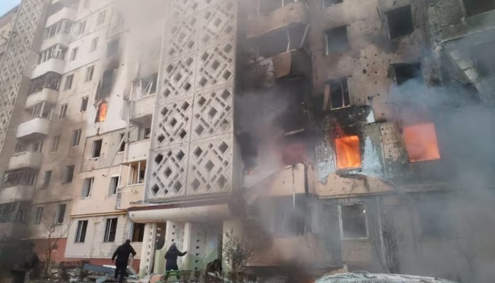 Residents walk in front of an apartment building which was damaged during a morning Russian missile strike, amid Russias attack on Ukraine, in Ternopil, Ukraine November 19, 2025. — Reuters