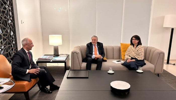 Deputy Prime Minister/Foreign Minister Ishaq Dar is seen after arriving in Brussels. &mdash; X@ForeignOfficePk/File