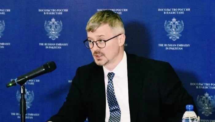 Russias Ambassador to Islamabad, Albert Khorev in this undated photo. &mdash; Radio Pakistan/File